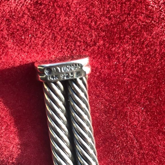 David Yurman 14k/SS Double Cable Necklace - Picture 2 of 5